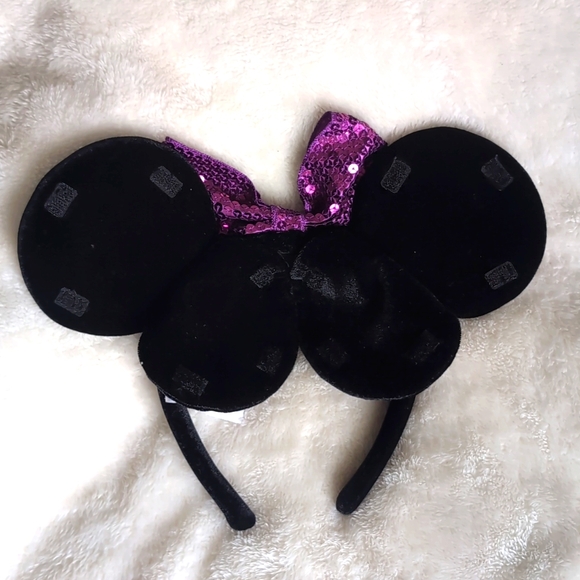 EUC Purple Sequin Bow Minnie Ears - Picture 3 of 4